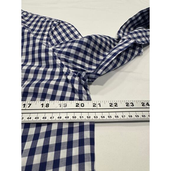 NEW UNTUCKit Women's Belleza Button Up Shirt 14 Blue White Gingham Check NWT - Picture 7 of 9
